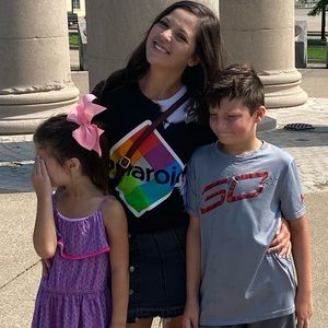 polaroid cropped tie dye crop top